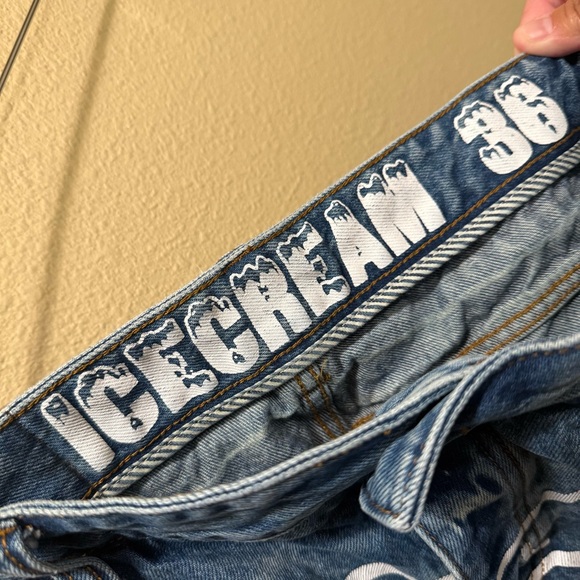 Men’s Size 36 BBC Billionaire Boys Club Run Dog Ice Cream Distressed Jean Shorts - Picture 11 of 16